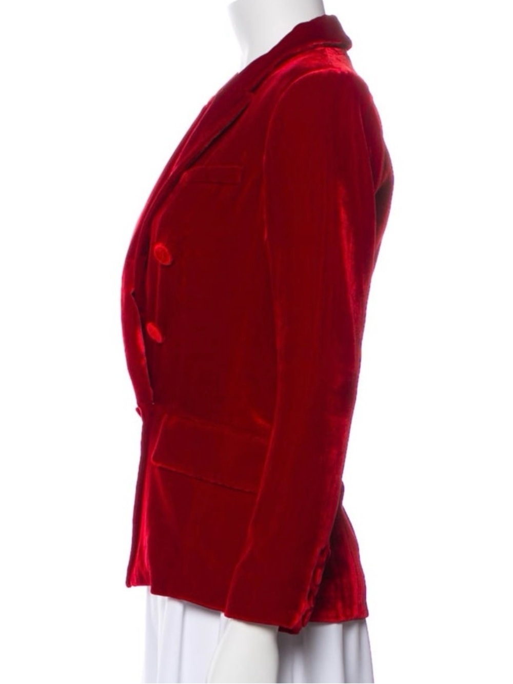 L'Agence Kenzie Red Velvet Blazer - Picture 8 of 10